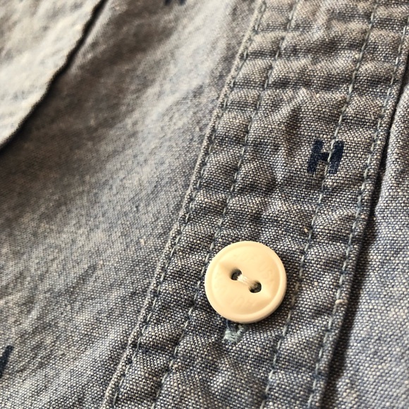 HUF button-down payday chambray denim-style shirt - Picture 6 of 11